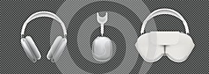 AirPods Max. New headphone earphone AirPods Max. Vector illustration