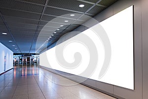 Airport Advertisement Huge Wall Format Mockup White Modern Contempary Architecture