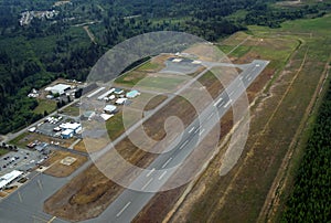 Airport aerial, Campbell River, British Columbia