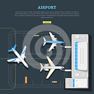 Airport. Aircraft Location. Marking. Emplanement