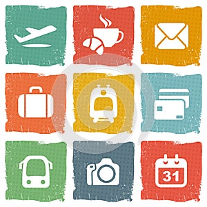 Airport and airlines services icons photo