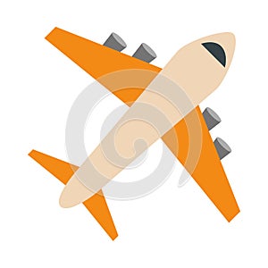 Airport airplane travel transport terminal tourism or business flat style icon