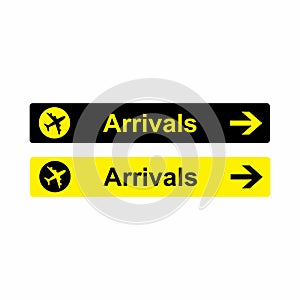Airport Arrival sign vector design