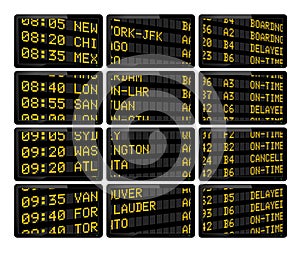 Airport arrivals & departures