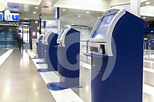 Airport Auto check-in machine at a Greek Airport.