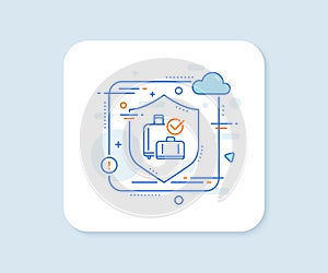 Airport baggage reclaim line icon. Airplane luggage sign. Vector