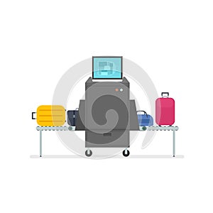 Airport baggage security scanner