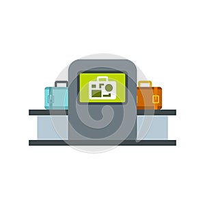 Airport baggage security scanner icon