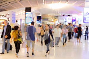 Airport boarding area Blurred background