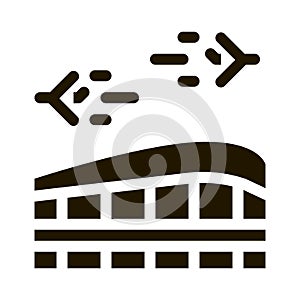 Airport Building Station Icon Vector