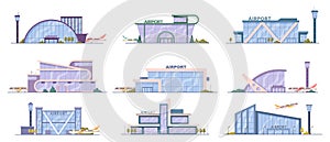 Airport buildings with modern exterior