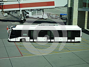 Airport bus near gate