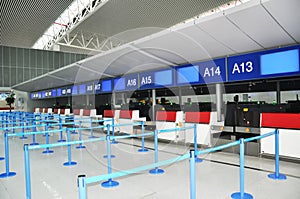 Airport check-in counter