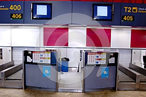 Airport check in desks