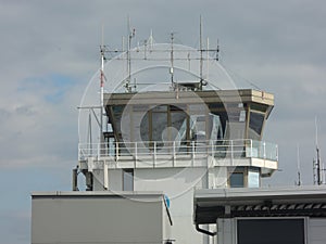 Airport control tower in Ljubljana, Slovenia