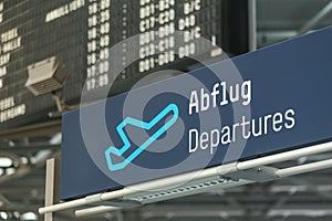 Airport departure board photo