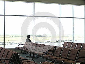 Airport departure lounge chairs