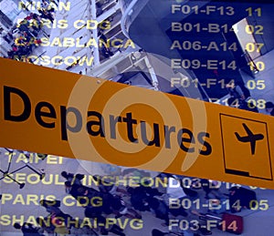 Airport departures photo