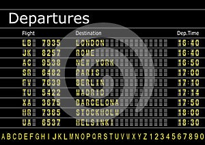 Airport Departures Board photo