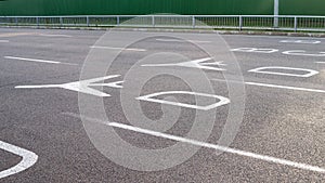 Airport directional signs on the road