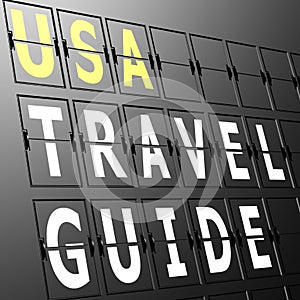 Airport display USA travel guide