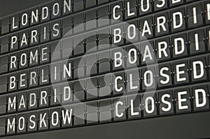 Airport electronical informational board