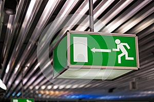 Airport emergency exit sign