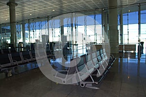 Airport empty waiting room