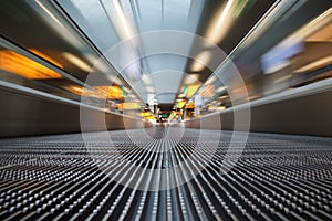 Airport escalator