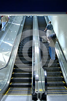 Airport escalator