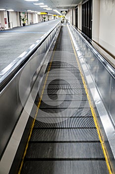 Airport escalator