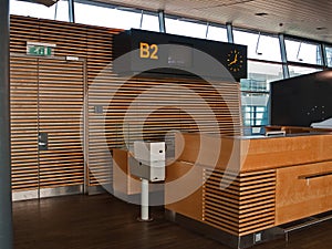 Airport flights Check-in counter gate