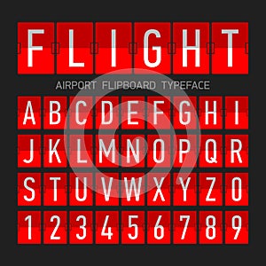 Airport flipboard flat style font