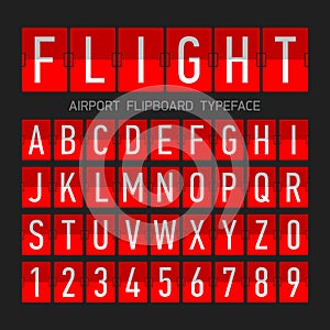 Airport flipboard flat style font photo