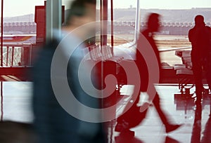 Airport frenzy at Madrid Airport