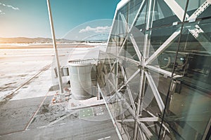 Airport gates exterior and airfield