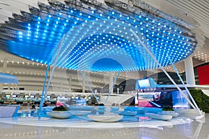 Airport  hall lobby modern building ceiling led light