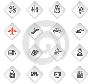 airport icon set photo