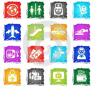 Airport icon set photo
