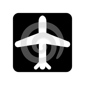 Airport icon vector isolated on white background, Airport sign