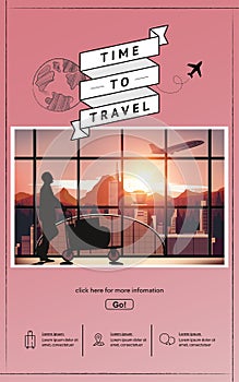 Airport infographic travel vector design