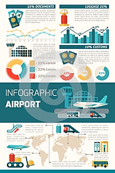 Airport Infographics Set