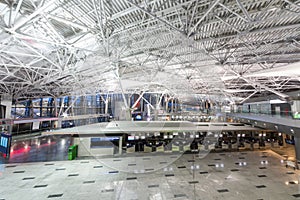 Airport interior with infrastructure