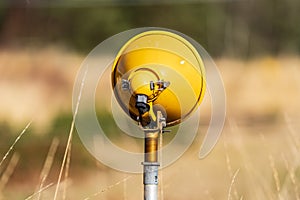 Airport Landing Light Upclose In A Field