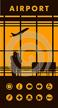 Airport lounge vector