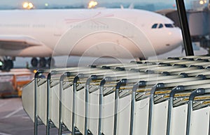 Airport luggage carts