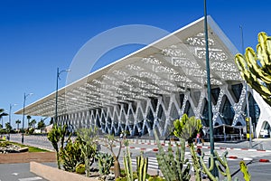 Airport of Marrakesh Menara in Morocco.