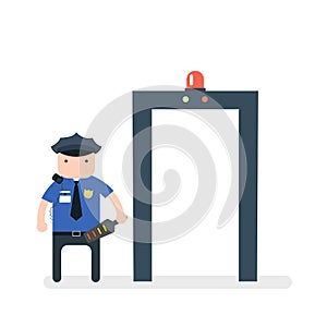 Airport metal detector