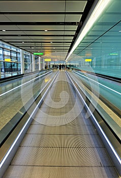 Airport moving walkway