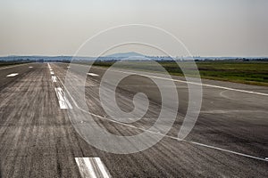 Airport runway in Belgrade